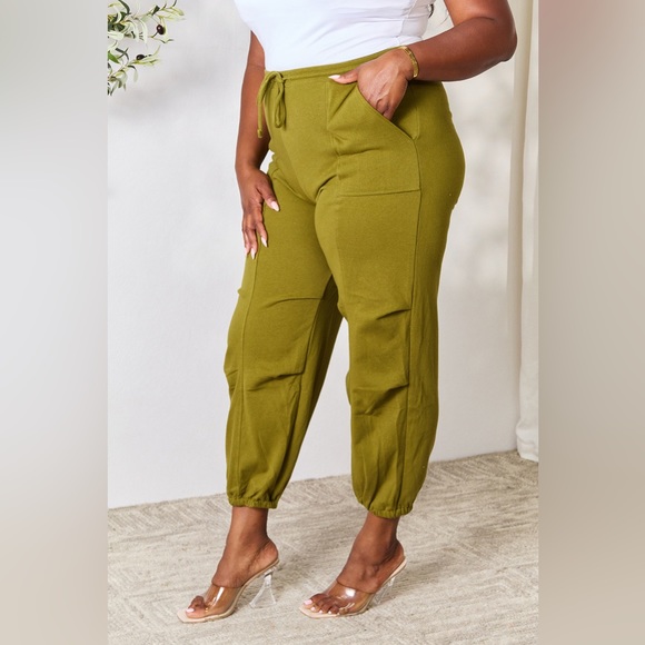 NEW Culture Code PLUS + REG Size Moss Green Cargo Pocket Jogger Sweatpants - Picture 7 of 8